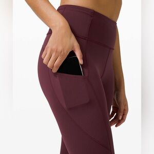 Lululemon Fast and Free Tight II 25" *Non-Reflective Nulux Cassis